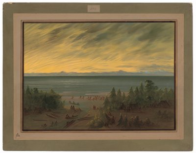 Nayas Village at Sunset by George Catlin