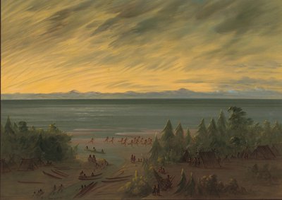 Nayas Village at Sunset, 1855-1869 by George Catlin