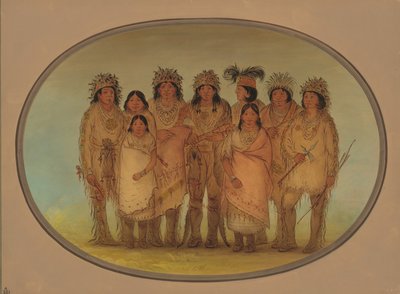 Nine Ojibbeway Indians in London, 1861-1869 by George Catlin