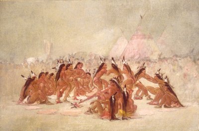 Pipe Dance, Assiniboine by George Catlin