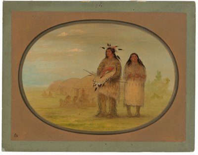Riccarree Chief and His Wife by George Catlin