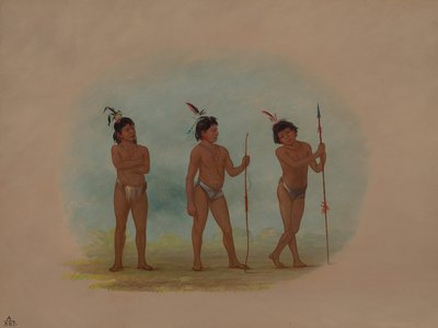 Three Auca Children by George Catlin