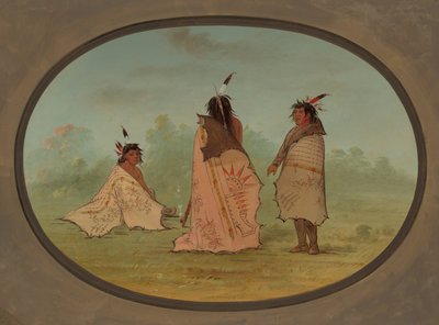 Three Blackfoot Men, 1855-1869 by George Catlin