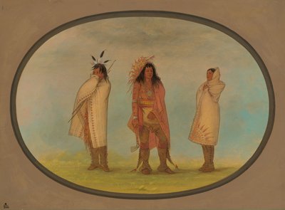 Three Iroquois Indians by George Catlin