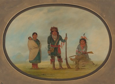 Three Micmac Indians by George Catlin