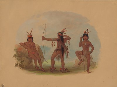 Three Woyaway Indians by George Catlin