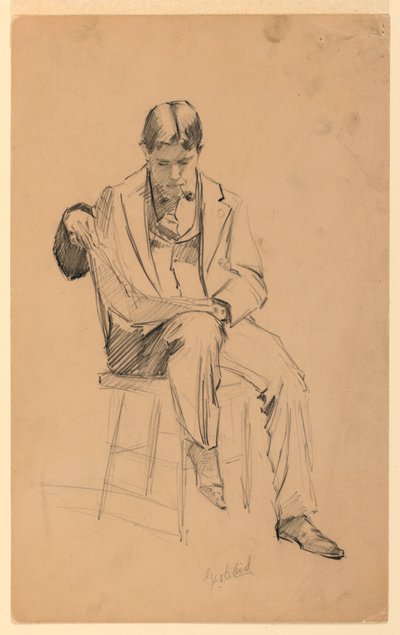 Seated Man by George Charles Aid