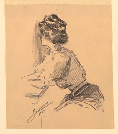 Seated Woman by George Charles Aid