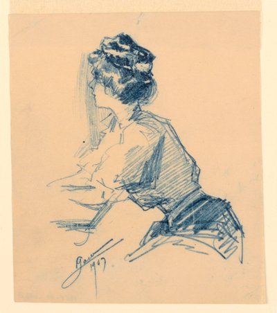 Seated Woman by George Charles Aid