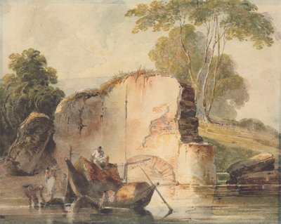 A River Scene by George Chinnery