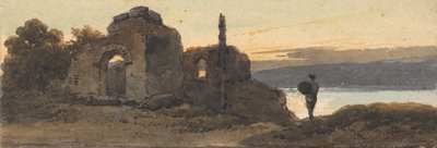 Temple by the Lake by George Chinnery