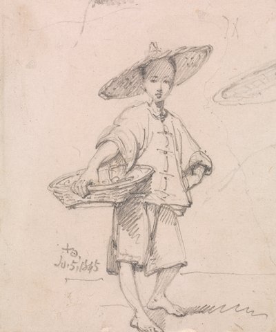 Young Person with a Basket by George Chinnery
