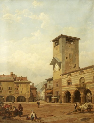 The Broletto, Como by George Clarkson Stanfield