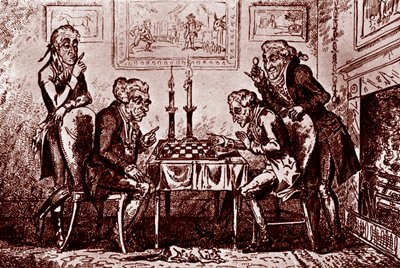 A Game of Chess by George Cruikshank