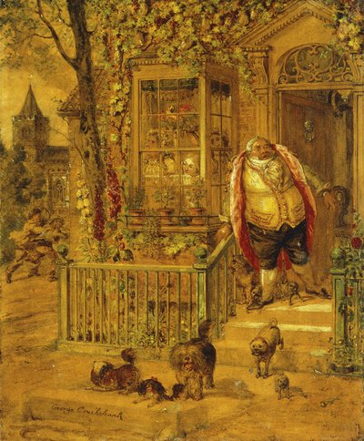 A Runaway Knock by George Cruikshank