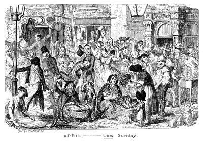 April - Low Sunday by George Cruikshank