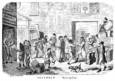 December - Boxing Day by George Cruikshank