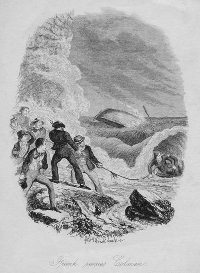 Frank rescues Colman by George Cruikshank