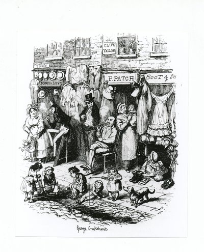 Monmouth Street, c.1836 by George Cruikshank