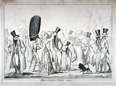 Monstrosities of 1821 by George Cruikshank