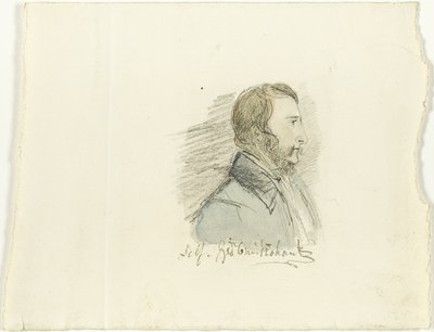 Self-Portrait in Profile by George Cruikshank