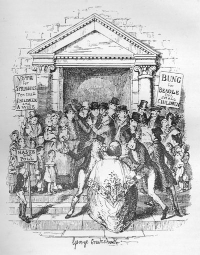 The Election for Beadle by George Cruikshank