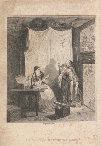 The Discovery of the Mysterious Packet by George Cruikshank