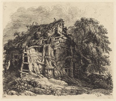 Welsh Hovel at Machynllaeth by George Cuitt the Younger