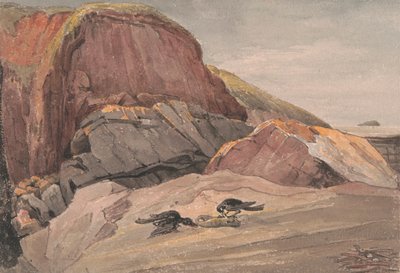 Near Weston-Super-Mare with Steep Holme Island by George Cumberland