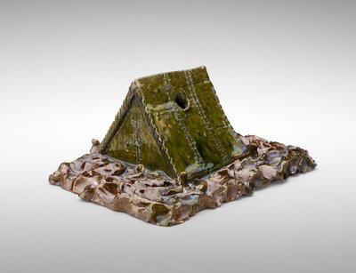 House-Tent Inkwell by George E. Ohr