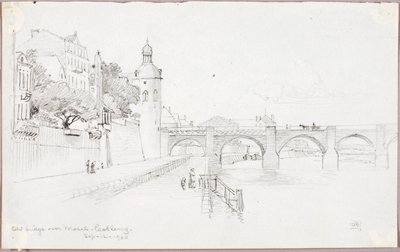 Old Bridge over Mosel, Coblenz by George Elbert Burr