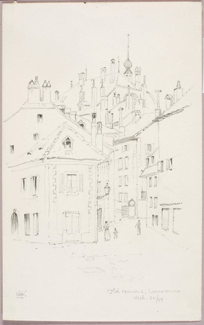 Old Houses, Lausanne by George Elbert Burr