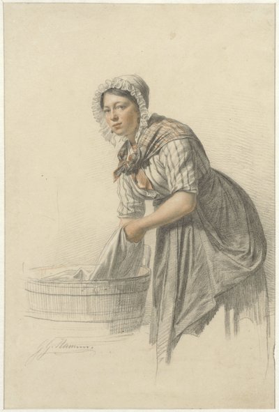 Washerwoman by George Gillis Haanen