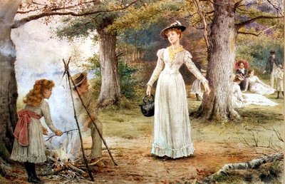 Stoking the Fire by George Goodwin Kilburne