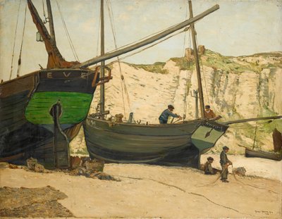 Hastings Luggers on Hastings Beach by George Graham