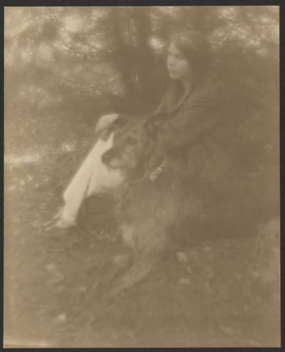 Seated Woman with Dog by George H. Seeley