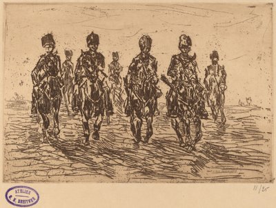 Galloping Hussars in Front View by George Hendrik Breitner