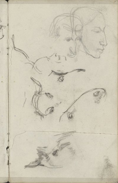Heads of Horses and People by George Hendrik Breitner