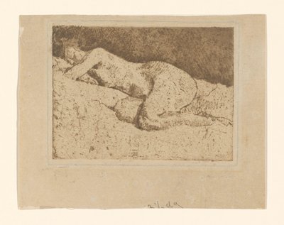 Reclining Female Nude by George Hendrik Breitner