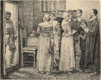 The Puritan Wedding Interrupted by George Henry Boughton