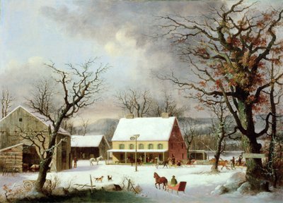 Seven Miles to Farmington, c.1853 by George Henry Durrie
