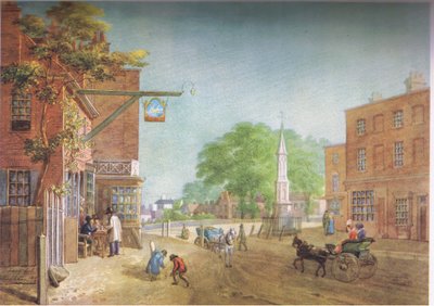 Tottenham Village in 1822 by George Junior Scharf