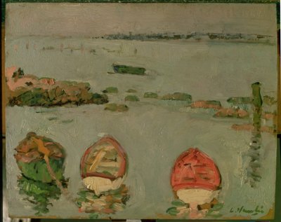 Boats, Lower Largo, Fife by George Leslie Hunter