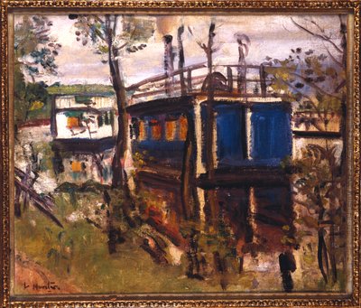 House Boats, Loch Lomond by George Leslie Hunter