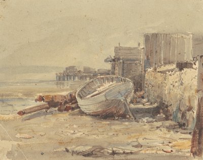 Beached Vessel, c.1880 by George Loring Brown