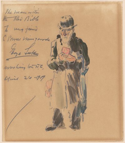The Man with the Red Bible by George Luks