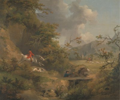 Foxhunting in Hilly Country by George Morland