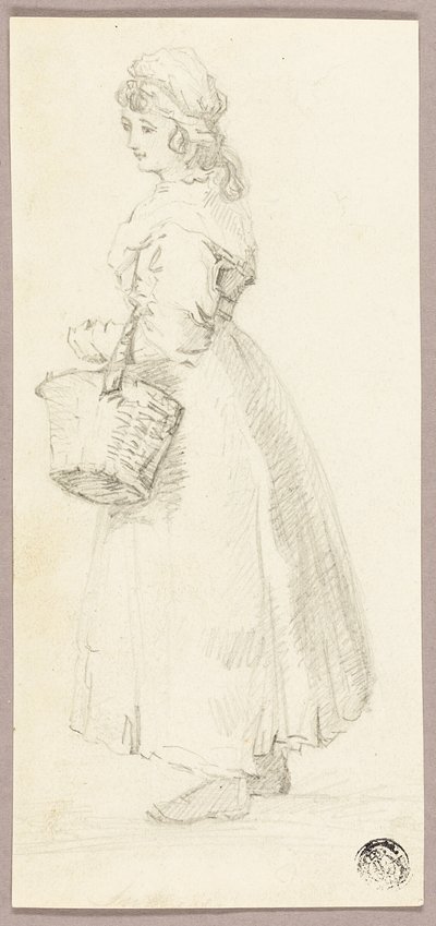 Standing Girl with Basket by George Morland