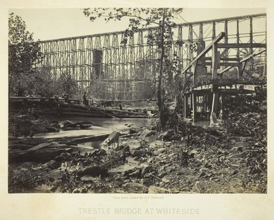 Trestle Bridge at Whiteside, 1864 by George N. Barnard