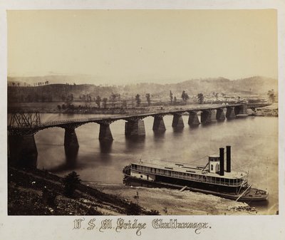 U.S.M. Bridge, Chattanooga by George N. Barnard